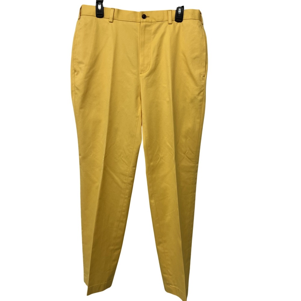 Brooks Brothers Pants Mens 34x32 Yellow Light Weight Advantage Chino Clark